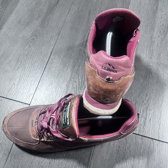 LL Bean Katahdin Store Hiking Shoes‎ Mens 12 Medium Brown Leather Nylon Waterers - Picture 4 of 10